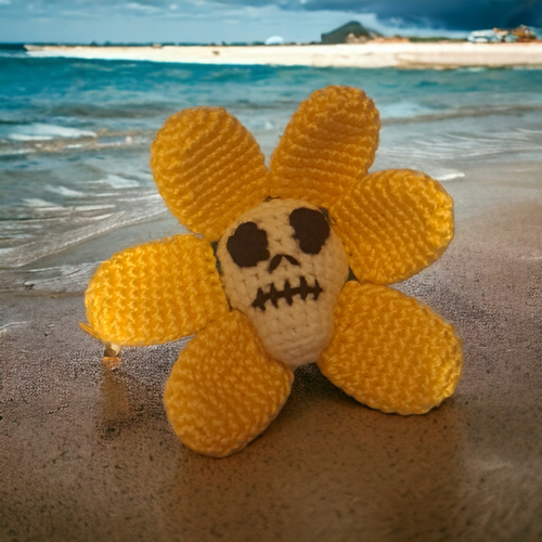 Skull Flower Keychain